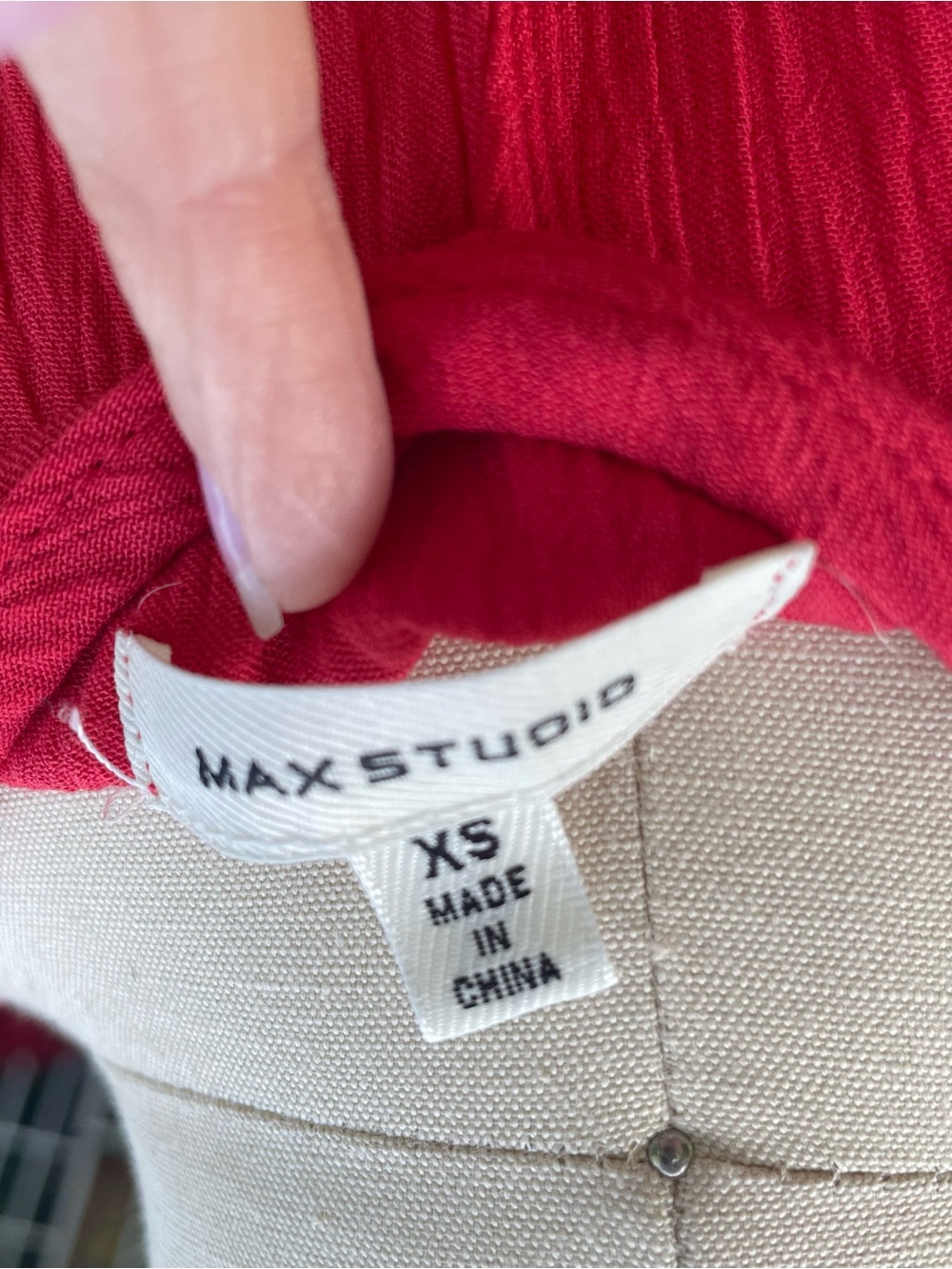 Max Studio Red V-Neck Maxi Dress - Picture 6 of 7
